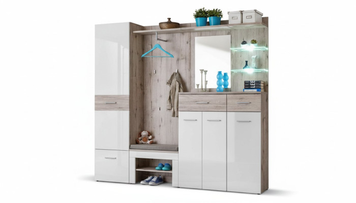 Moderna zapatera set de muebles diseño armario madera decoración