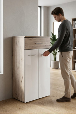 Armario de diseño moderno gris de lujo en madera