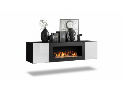 Armario empotrado con chimenea muebles de salón de lujo