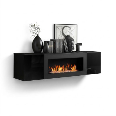 Muebles de salón armario de lujo decoración chimenea diseño armario suspendido