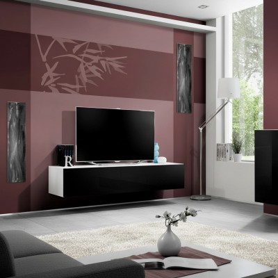 Soporte de TV colgante de diseño lujoso para sala de estar en madera moderna nuevo mobiliario