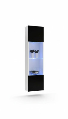 Vitrina de madera suspendida diseño moderno blanco