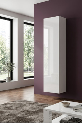 Armario empotrado de madera blanco de lujo con diseño moderno para sala de estar