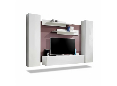 Mueble de salón Juego completo de muebles para sala de estar de 5 piezas. Estantes de pared Soporte de TV.