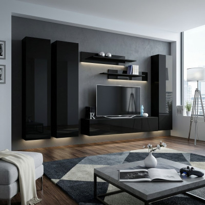 Mueble de salón rtv Lowboard de madera negra muebles armario nuevo moderno