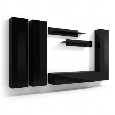 Mueble de salón rtv Lowboard de madera negra muebles armario nuevo moderno