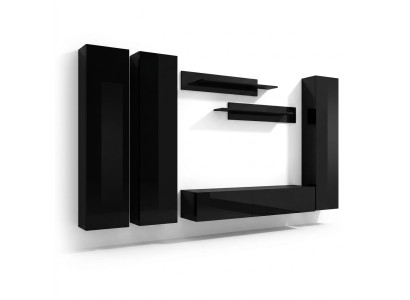 Mueble de salón rtv Lowboard de madera negra muebles armario nuevo moderno