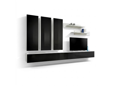 Conjunto completo sala de estar 7 piezas mueble de pared soporte de TV juego de lujo estantería de pared nuevo