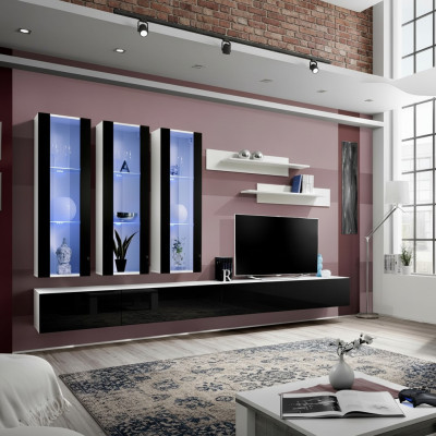 Mueble de salón de lujo de madera, estante de pared de sala de estar, vitrina colgante de diseño, nuevo.