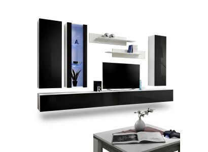 Conjunto de sala 7 piezas, lujosa pared moderna, armario diseñador nuevo, soporte para TV.