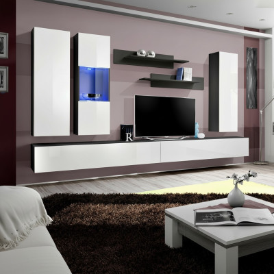 Juego de diseñador 7 piezas. Mueble de salón colgante vitrina mueble de pared Muebles de lujo Sala de estar.