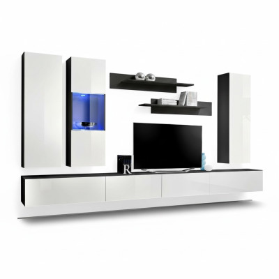 Juego de diseñador 7 piezas. Mueble de salón colgante vitrina mueble de pared Muebles de lujo Sala de estar.
