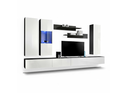 Juego de diseñador 7 piezas. Mueble de salón colgante vitrina mueble de pared Muebles de lujo Sala de estar.