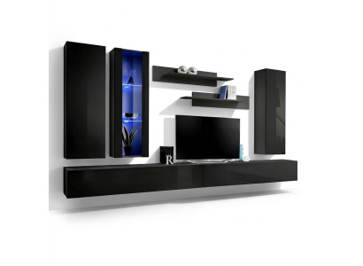 Soporte de TV moderno, estante de pared, diseño de sala de estar, mobiliario de sala de estar, muebles.