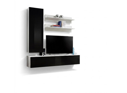 Mueble de salón moderno de lujo, diseño de sala de estar, soporte de TV, armario de pared.
