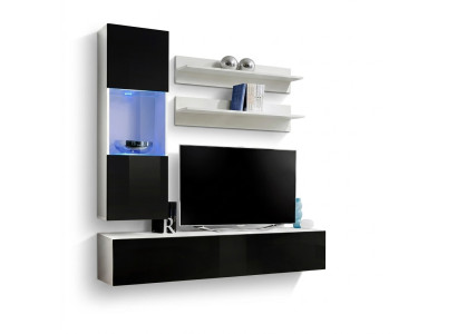 Mueble de madera de lujo, pared de salón, conjunto completo de diseño de 4 piezas para la sala de estar.