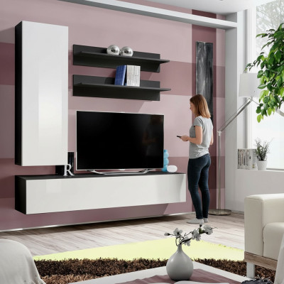 Mueble de TV de lujo - Soporte para TV de salón RTV Mueble bajo Diseño de estanterías de pared Salón Nuevo