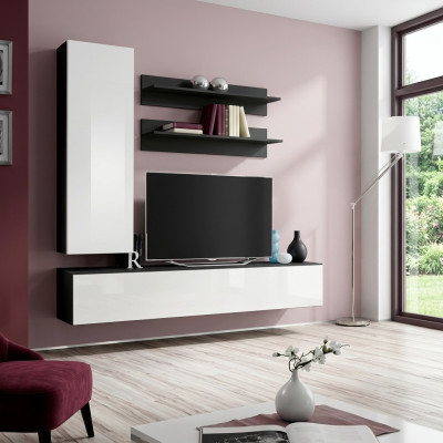 Mueble de TV de lujo - Soporte para TV de salón RTV Mueble bajo Diseño de estanterías de pared Salón Nuevo