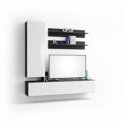 Mueble de TV de lujo - Soporte para TV de salón RTV Mueble bajo Diseño de estanterías de pared Salón Nuevo