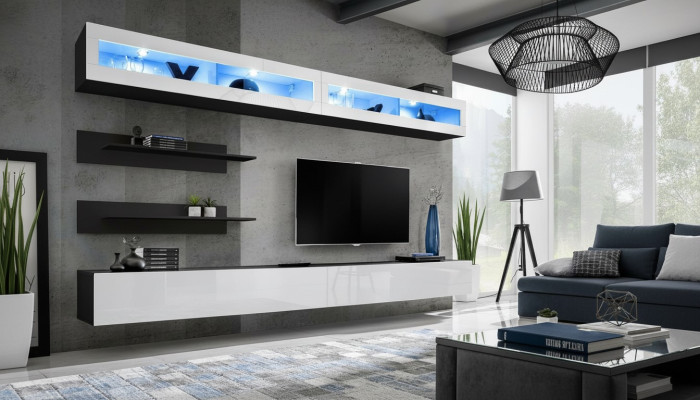Mueble de salón conjunto de salón armario bajo estante de pared soporte de TV nuevo