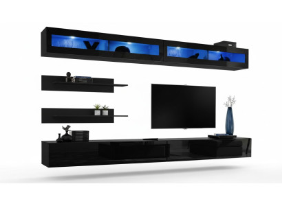 Sala de estar 2x juego de armarios de pared, pared de muebles de madera, soporte de TV nuevo.