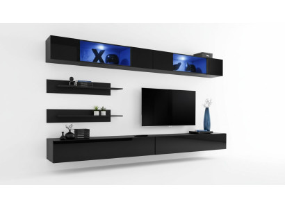 Conjunto de muebles de sala de estar TV para salón, armario de pared de 6 piezas. Mobiliario para sala de estar.