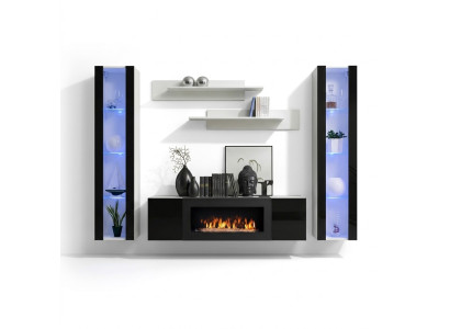 Mueble de salón de lujo, soporte de TV, aparador de madera, sala de estar de diseñador, vitrina colgante de muebles.