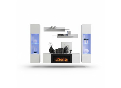 Muebles de sala modernos, mueble de pared de diseñador, estantes de pared, armario.