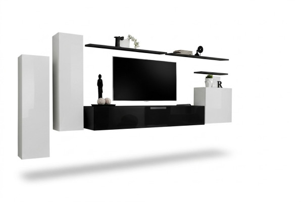 Mueble de pared Gabinete de pared Armario Soporte de TV Aparador Estante Decoración de sala de estar