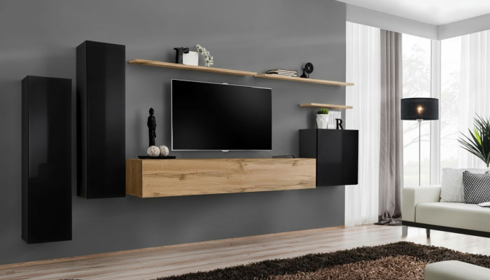 Mueble de pared completo de 7 piezas, conjunto de muebles de lujo para sala de estar, muebles modernos