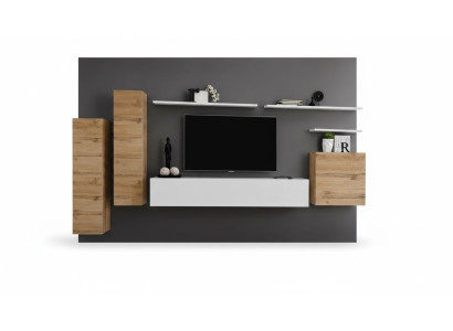 Conjunto de sala de estar 7 piezas con soporte para TV, estante de lujo de diseño moderno muebles nuevos