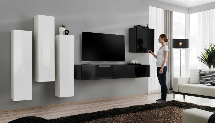 Mueble de pared para sala de estar, conjunto de lujo, soporte para TV, muebles modernos, diseñador de madera.