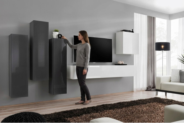 Conjunto de sala de estar juego de pared armario colgante soporte para TV conjunto de diseñador muebles nuevos.