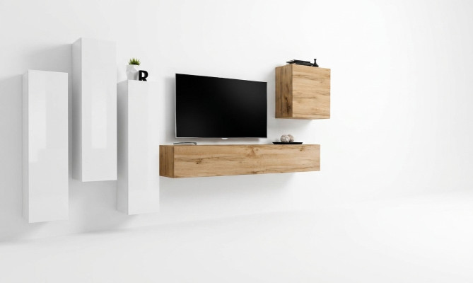 Mueble de TV moderno de madera Marrón Aparador de salón Nuevo Modular de sala