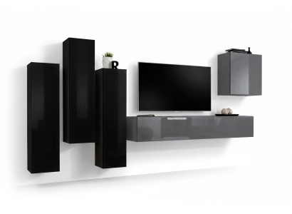 Soporte de TV gris Aparador de lujo Mueble de salón moderno completo