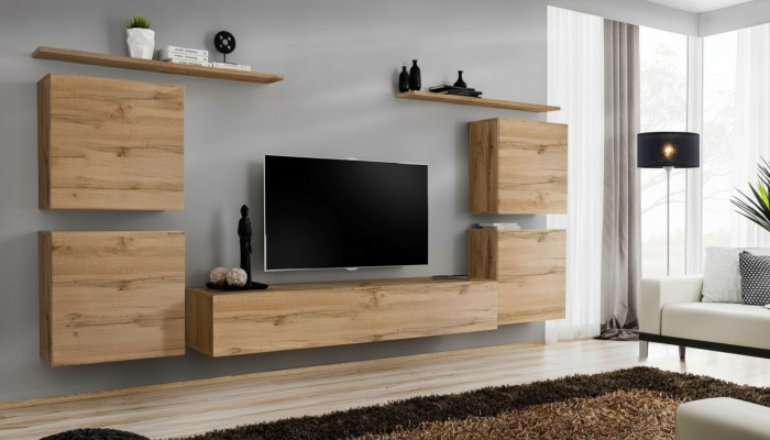 Diseño de estantería de pared de madera para sala de estar, soporte de TV de madera, estanterías de pared, muebles de madera nuevos.