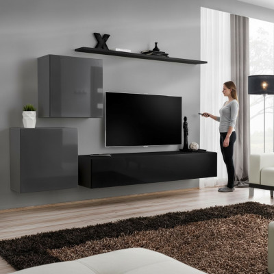 Mueble de pared colgante diseño moderno sala de estar muebles de lujo estanterías de pared.