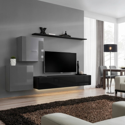 Mueble de pared colgante diseño moderno sala de estar muebles de lujo estanterías de pared.