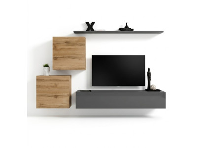 Muebles de salón diseñador moderno pared de salón estantería gris