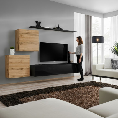 Mueble de salón de diseñador Estantes de pared de muebles de salón de lujo Soporte de TV de moda Buffet Moderno