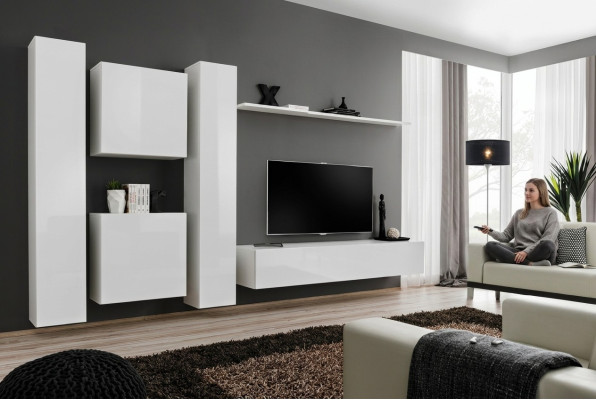 Conjunto de pared para salón mueble de pared diseñador estilo moderno aparador soporte de TV nuevo