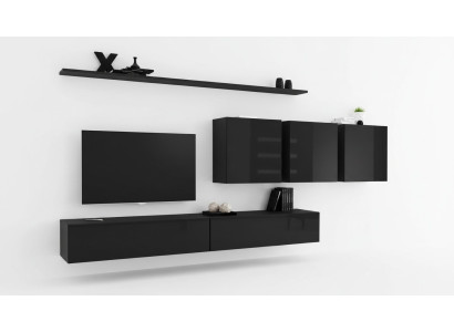 Negro pared de la sala de estar muebles de la sala de estar moderno diseño aparador armario de pared diseñador