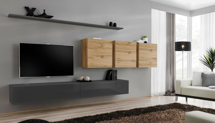 Mueble de madera de diseñador, conjunto completo de 7 piezas para salón aparador muebles de sala.