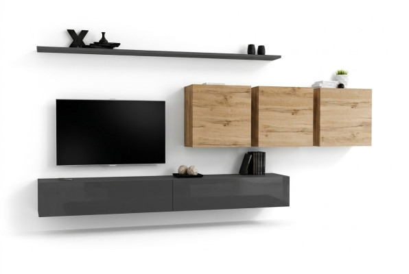 Mueble de madera de diseñador, conjunto completo de 7 piezas para salón aparador muebles de sala.