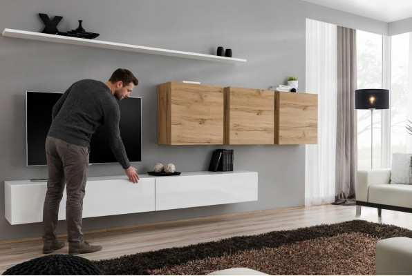 Muebles de sala modernos pared de diseño armario aparador soporte de TV diseñador
