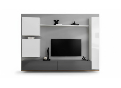 Mueble de salón armario de pared Estilo Moderno Decoración Diseñador Blanco Estantería TV Mueble auxiliar
