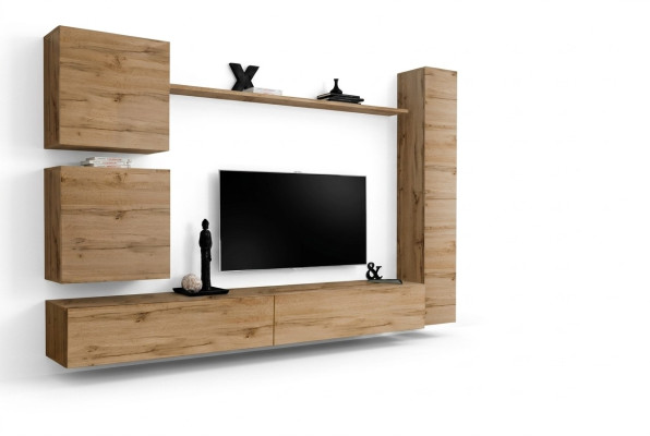 Armario de pared Moderno Aparador Marrón Muebles de madera Muebles de salón Diseñador