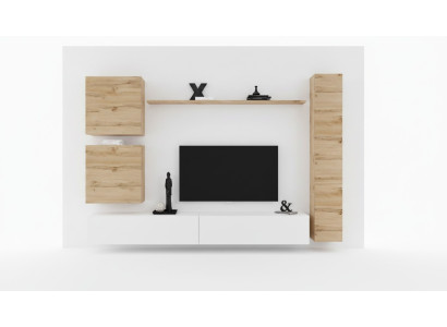 Muebles de sala de estar, conjunto de pared de diseño, estantería de pared, soporte de TV, aparador, muebles de madera.