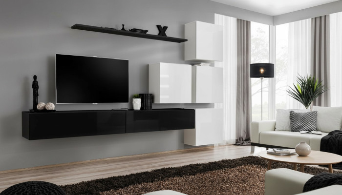 Diseño de salón mueble aparador 2 armario de pared rtv Mueble bajo 7 pzas. Set Mobiliario