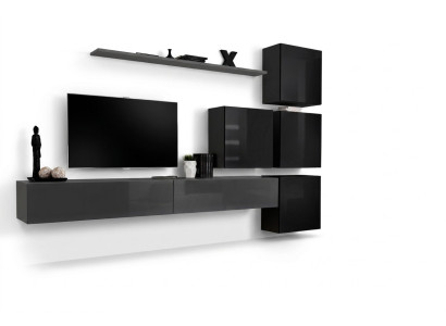 Conjunto de pared para la sala de estar de 7 piezas de lujo, diseño moderno de estante de sala de estar.